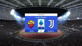 AS Roma vs Juventus | Stadio Olimpico | 2023-24 Serie A | PES 2021