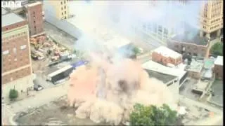 The demolition of the Wellington Hotel in Albany, NY, August 23, 2014