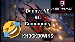 Asphalt 9 - Danny VG vs Community knockdowns