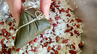 How to Make Zongzi "Sticky Rice Dumpling" (Red Bean, Pork) | 端午节粽子(红豆、猪肉）