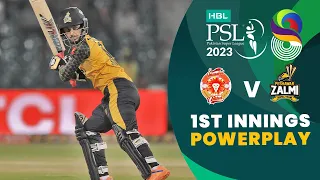 1st Innings Powerplay | Islamabad United vs Peshawar Zalmi | Match 32 | HBL PSL 8 | MI2T