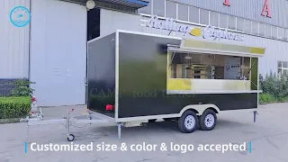 16ft Square Food Trailer With Toilet - Boiling Chicken Trailer