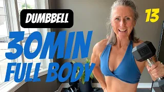 30 min DUMBBELL WORKOUT full body strength training at home