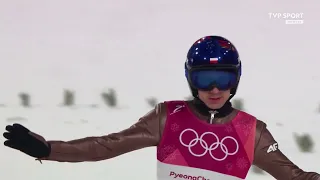 Kamil Stoch IO Pjongczang 2018 2 seria skocznia duża