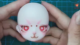 DIY | BJD Faceups stoties | Repainting Dolls | Doll Makeup | L33