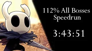 Hollow Knight 112% All Bosses NMG Speedrun - 3:43:51 loadless