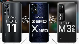 Infinix Note 11 vs Infinix Zero X NEO vs POCO M3 Pro Full Comparison| Phone Battle | which is Best?