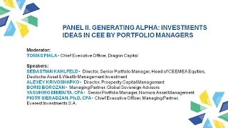 Panel II. IV CEE Investment Conference