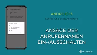 Ansage der Anrufernamen einschalten oder ausschalten [Android 13]