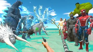 FPS Avatar Rescues Super Heroes and Fights Ice Monsters - Animal Revolt Battle Simulator