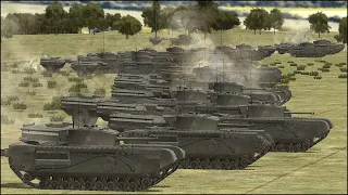 30 CHURCHILL vs TIGERS TANKS (10) - SIMULATION