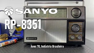 Rádio Sanyo RP-8351. Anos 70, Indústria Brasileira.