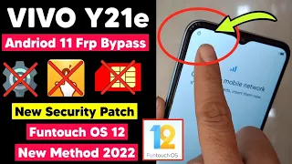 Vivo Y21e Andriod 11 Frp Bypass | Vivo Funtouch OS 12 Google Account Remove | No Apk | New Method