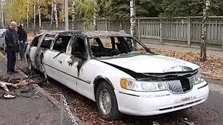 В Харькове сожгли лимузин