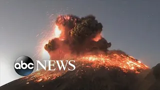 Volcanic eruption sends explosion of ash, smoke into sky in Mexico | ABC News