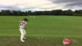 5 year old Junior Golf Prodigy practicing ahead of UK under 7's final at St Andrews