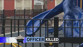 Children had to take cover during gunfire exchange that killed Chicago police officer