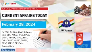 28 FEBRUARY 2024 Current Affairs by GK Today | GKTODAY Current Affairs - 2024