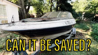 Our First Customer is a DOOZY! Restoring a fiberglass boat