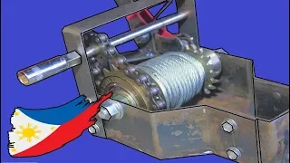 Hand/Drill Crank Winch With Bicycle Parts