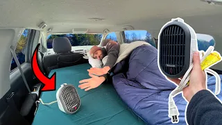 Can We Stay Warm Car Camping W/ Micro Heater? (-5º)