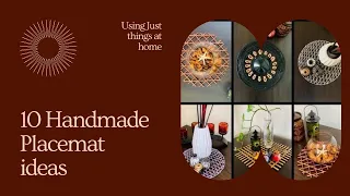 10 Home Decor Handmade Placemat Ideas|gadac diy|room decorating ideas| Craft Ideas for Home Decor