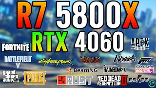 Ryzen 7 5800X + RTX 4060 - Tested in 15 Games