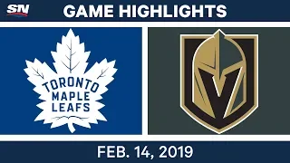 NHL Highlights | Maple Leafs vs. Golden Knights - Feb 14, 2019