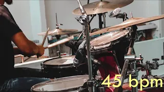 45 Bpm Drum Track Batería - Groove Beat Sixteenth notes