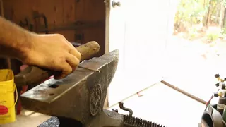Making a leather knife sheath by hand