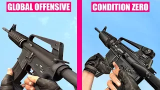 Counter-Strike Global Offensive vs Counter-Strike Condition Zero - Weapons Comparison