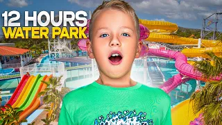 Day at The WaterPark | 24 Hours Challenge Gaby and Alex Family