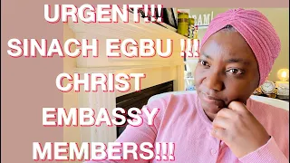 What the Most high showed me concerning SINACH EGBU of Christ Embassy.