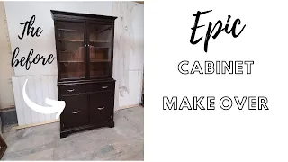 Modern Cabinet furniture flip | Solid Wood Cabinet Make Over | Restoration Furniture