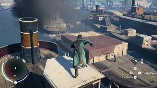 Assassin's Creed Syndicate Free Roam Parkour and Grappling Hook Gameplay