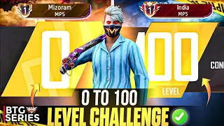 Pushing TOP 1 Title in MP5 | 01 TO 100 LEVEL CHALLENGE 🥵 in Garena Free Fire Solo Rank Susing #gwdev