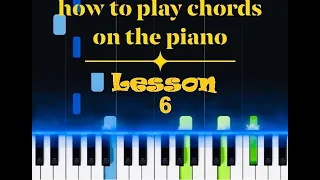 How to play chords on the piano F