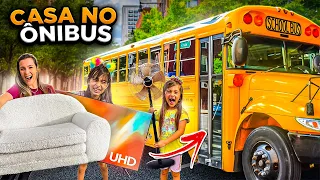 Nosso ÔNIBUS ESCOLAR virou uma CASA - Desafio