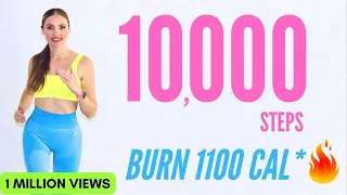 10000 Step Challenge For Weight Loss 🔥/ 10k Step Workout / Cardio Exercises At Home