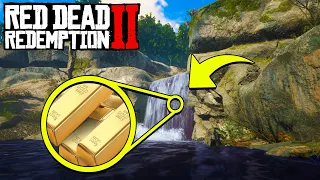 SECRET WATERFALL LOCATION WITH 4 GOLD BARS In RDR2! Poisonous Trail Treasure Map Guide!