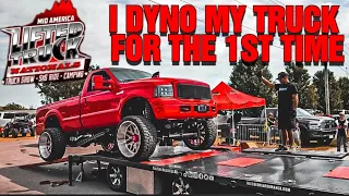 I PUT MY TRUCK ON A DYNO AT LIFTED TRUCK NATIONALS! | 2023 | part 2 |  Burnouts | Tug of war |