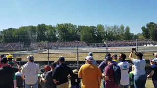 IndyCar at PIR. Starting lap, turn 4 crash.