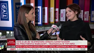 Już dziś debata kandydatów na prezydenta Warszawy. Transmisja od 20:30 w TVP Info