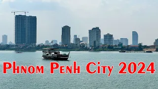 Phnom Penh Cambodia 2024 City Tour Relaxing Drive l Drive Scenes Through Phnom Penh City 2024