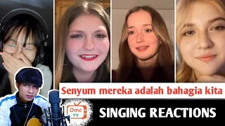 Mereka semua terpukau Setelah dinyanyiin | SINGING REACTIONS OmeTV