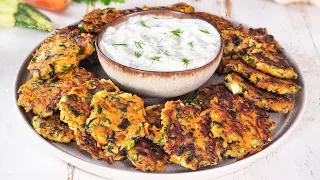 The Best Zucchini Carrot Fritters -  Easy, Quick, Tasty and Nutritious