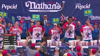 Joey Chestnut defends hot dog eating title for 16th win in Nathan's annual contest