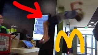 BACKFLIP VON MC DONALDS THEKE!!! | Vinny Piano