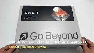 HP OMEN Transcend 14 inch Gaming Laptop PC - Unboxing and Overview