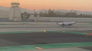 Pilatus pc-12 takes off out of Santa Monica airport